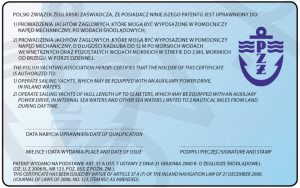 jak wygląda patent żeglarza jachtowego